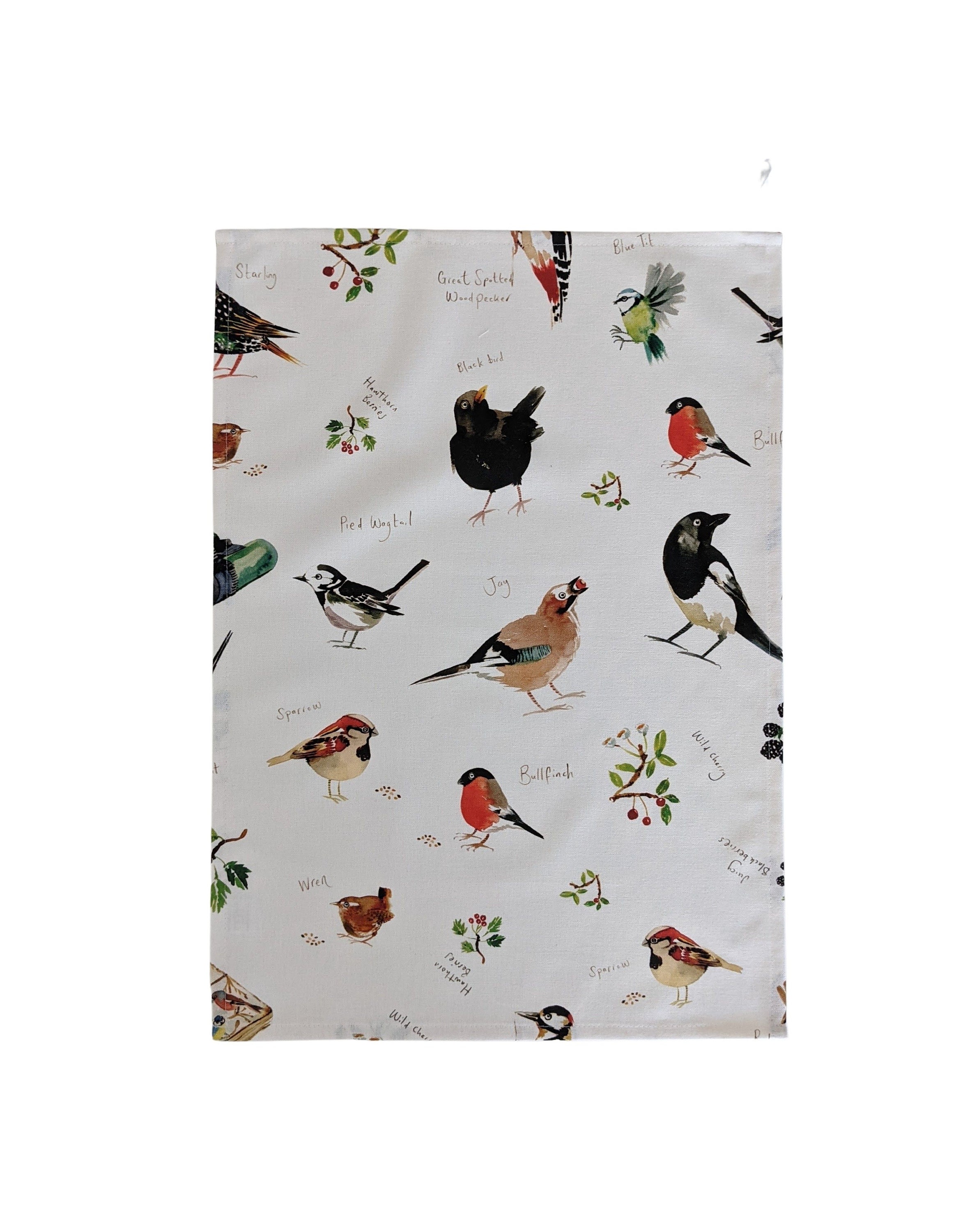 British Garden Bird Watch Tea Towel