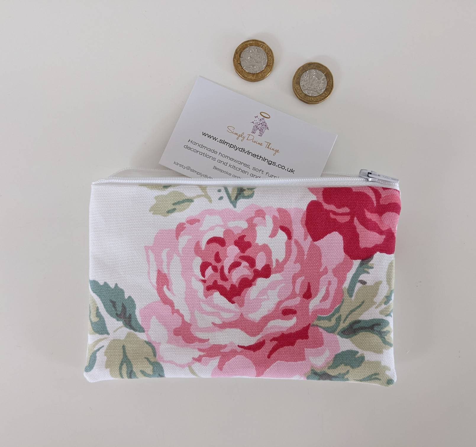 Cath Kidston Pink Antique Rose Coin Purse - Handmade - Etsy