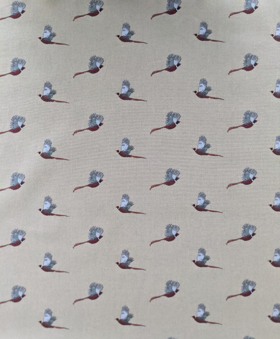 Sophie Allport Pheasants Cotton Fabric Etsy