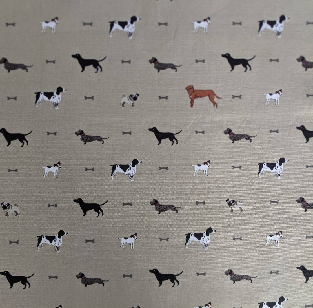Sophie Allport Woof Dogs Cotton Fabric Etsy