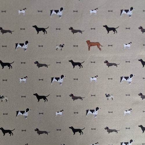 Sophie Allport Woof Dogs Cotton Fabric Etsy