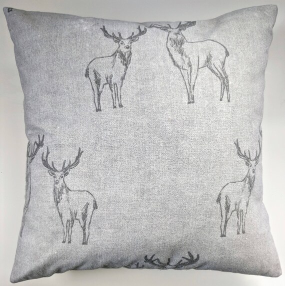 Grey stag cushion cover hotsell