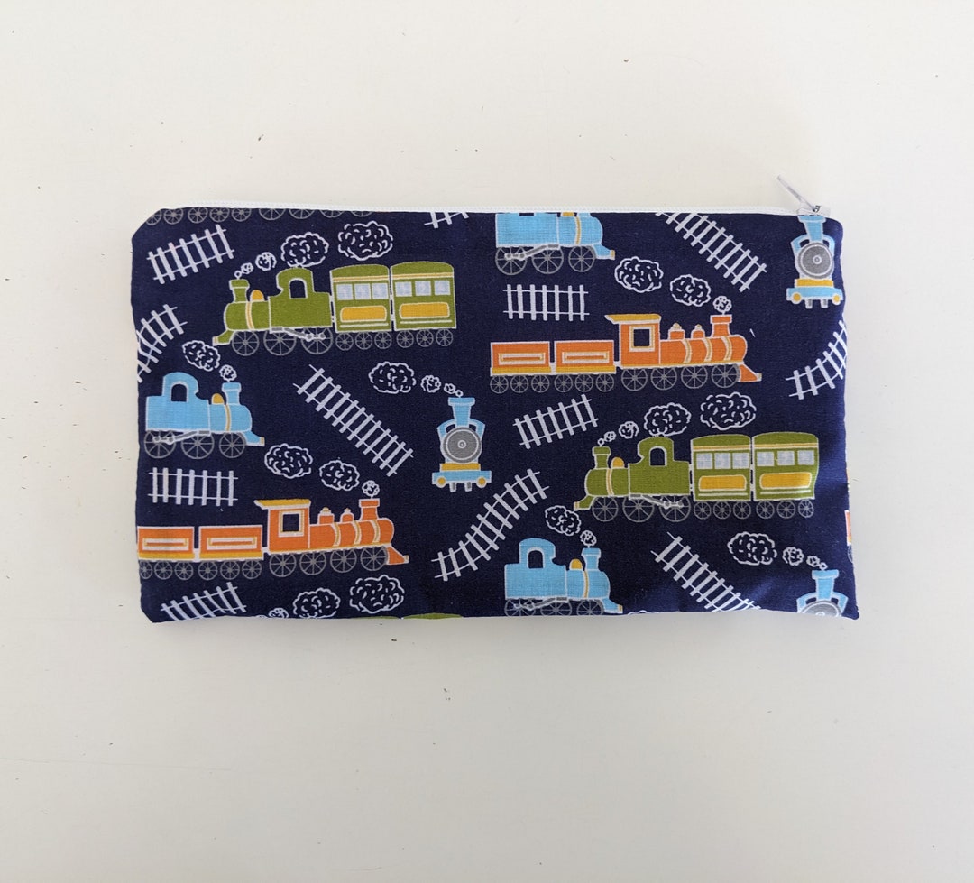 Cath Kidston Blue Steam Train Pencil Case Handmade Etsy