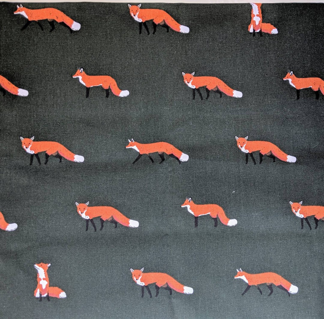 Sophie Allport Fox Cotton Fabric Etsy