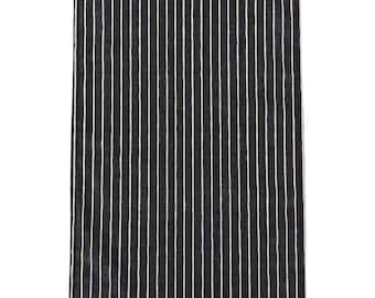 Charcoal Grey Black Striped Tea Towel Sustainable BCI Cotton