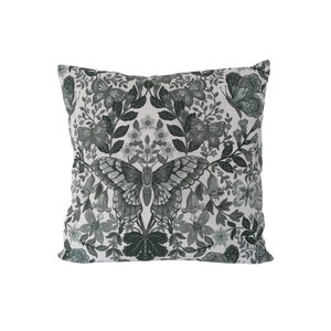 Green White Butterflies Spring Cushion Cover 16&quot;