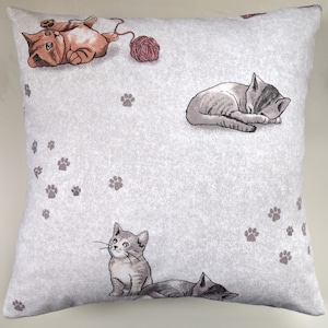 16&quot; Cushion Cover in Playful Cats Kittens