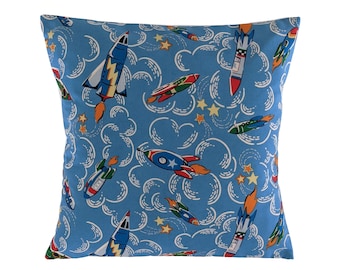 Cushion Cover made with Cath Kidston Rocket fabric 16"