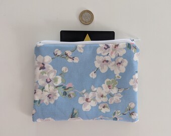 Cath Kidston Wellesley Floral Blue Coin Purse Handmade