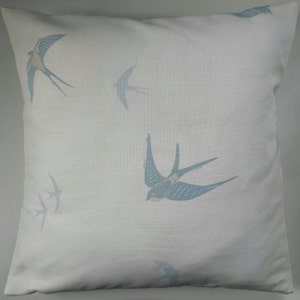 Cushion Cover in Laura Ashley Blue Bird Swallows 14 16 18 20 image 1