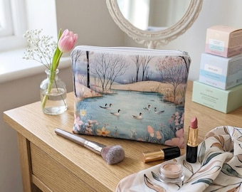 Neceser de maquillaje Blue Duck Pond Country Life - Hecho a mano