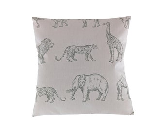 Green Safari Animals Cushion Cover 14" 16" 18" 20"