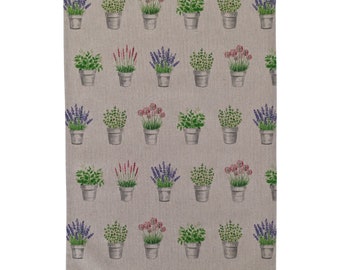 Flower Plant Pots Spring Kitchen Tea Towel Dish Coth