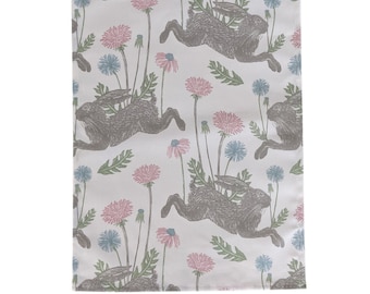 March Spring Hare Table Runner Pink Blue 39"-98" 100-250cm