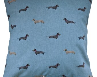 Cushion Cover in Sophie Allport Dachshund 14" 16" 18" 20" 22" 24" 26"