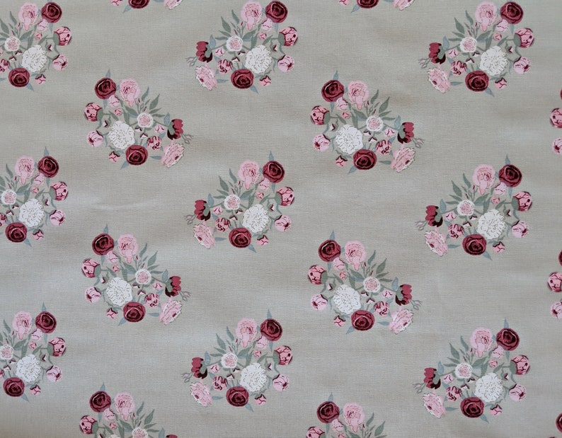 Sophie Allport Peony Cotton Fabric Etsy