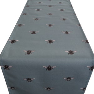 Caminho de Mesa 39&quot;-98&quot; 100-250 cm - Clarke and Clarke Bumble Bee Mineral Blue