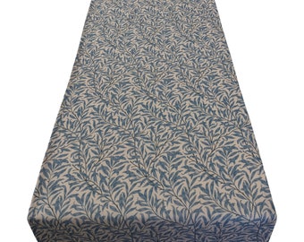 Blue Cream Leaf Table Runner - William Morris and Co Willow Bough