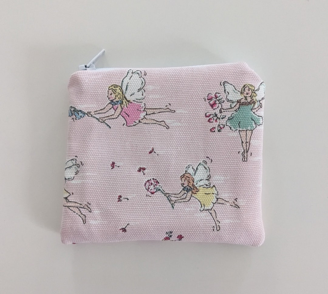 Coin Purse Pouch in Cath Kidston Little Garden Fairies Pink Small Etsy