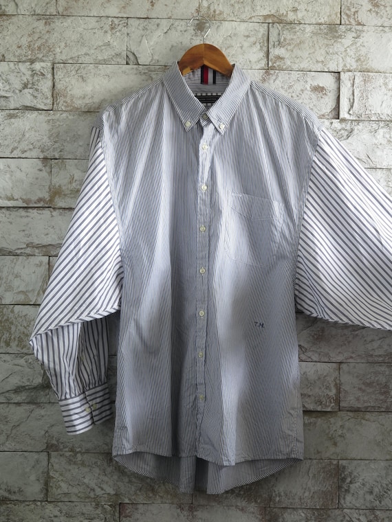 tommy hilfiger dress shirts men Men's Vintage Mens Tommy Hilfiger Oversized