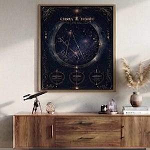 Couple Birth Chart Poster | Synastry Astrology Print | Relationship Compatibility Art | Anniversary Gift | Printable Digital Download image 4
