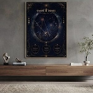 Couple Birth Chart Poster | Synastry Astrology Print | Relationship Compatibility Art | Anniversary Gift | Printable Digital Download image 5