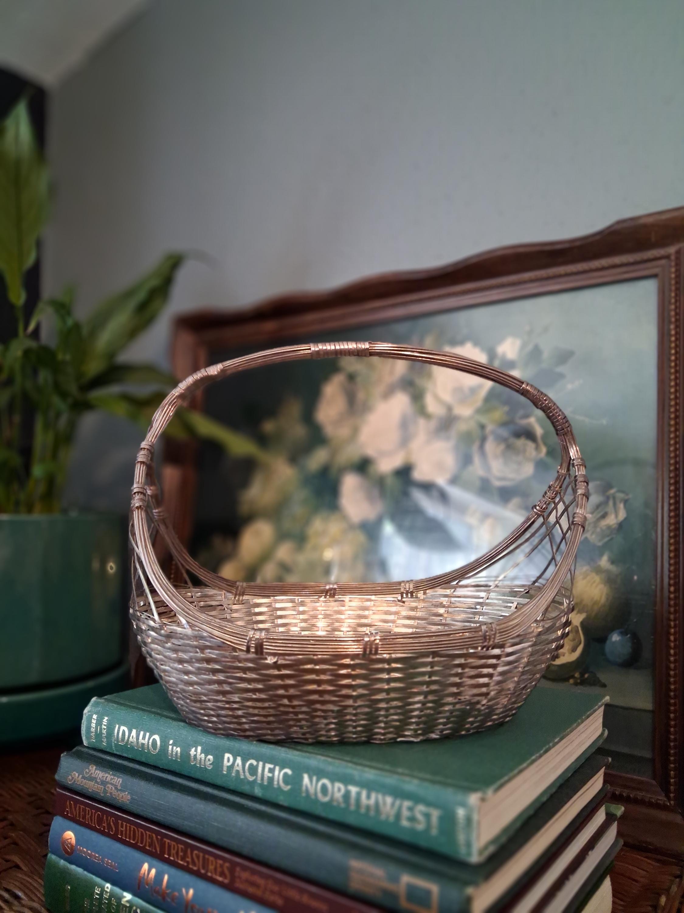 Vintage Silver Woven Baskets - Etsy