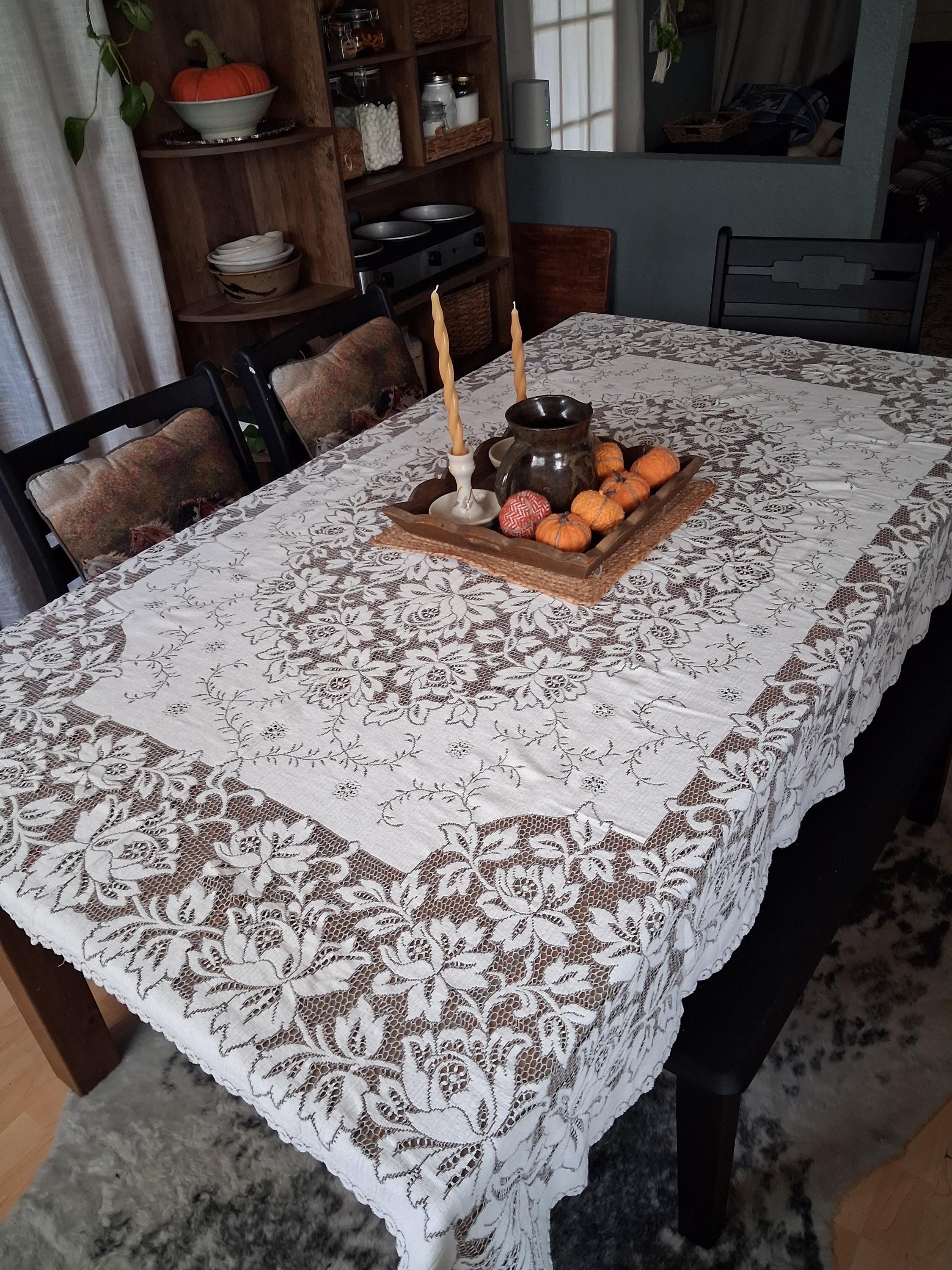 Vintage Quaker Lace Table Cloth - Etsy