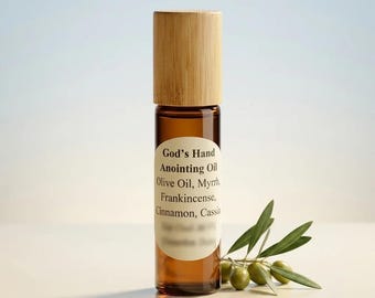 Biblical Anointing Oil, Handmade & Prayed Over | Consecrated Prayer Oil w/ Frankincense Myrrh Cinnamon Cassia | 10ml Roller, Christian Gift
