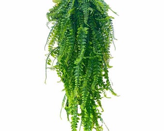 Artificial Persian Fern Hanging Plant – Plastic Leaf Grass for Home Decor