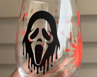 Ghostface Stemless Wine Glass