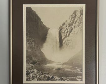 Frank Jay Haynes Authentic Yellowstone Falls Photograph 8.5” x 6.5”