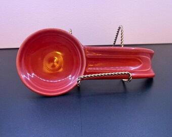 Fiestaware Scarlet Spoon Rest 8” Homer Laughlin Fiesta Ceramic Kitchen Rest USA