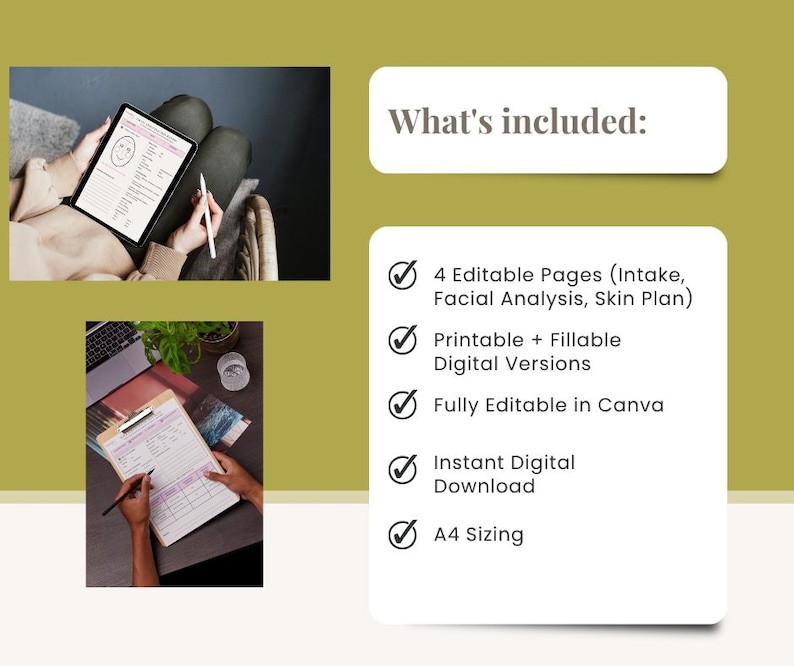 Editable Esthetician Client Intake Form Bundle, Skin Consultation Kit ...