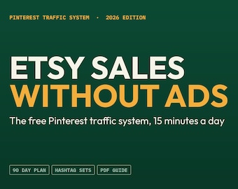 Etsy Pinterest Marketing Guide 2026, Free Traffic Strategy for Etsy Sellers, Pin Templates and SEO Checklist, PDF Download