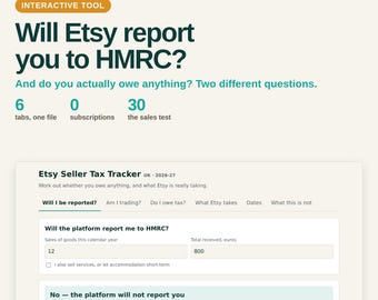 UK Self Assessment Spreadsheet for Sole Traders, Tax and NI Tracker, Excel Google Sheets