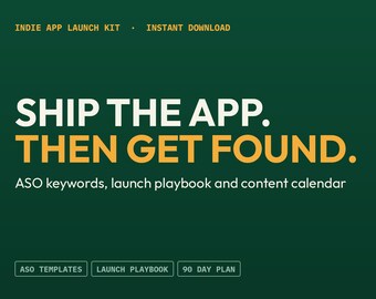 App Launch Kit for Indie Developers, ASO Keywords and Launch Playbook