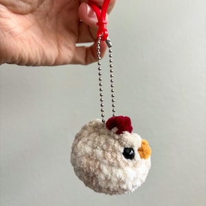 Crochet Chicken Mini Keychain | Chicken Plush | Handmade | Birthday Gift