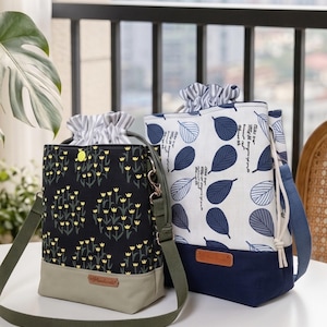 Mönster för sömnad av Lush Bucket Bag: 2 storlekar PDF-nedladdning