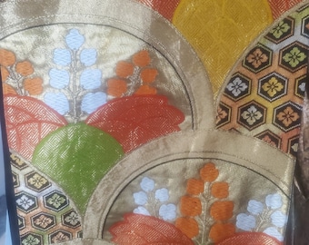 Vintage japonés Kimono Obi Cinturón/Hilo de oro