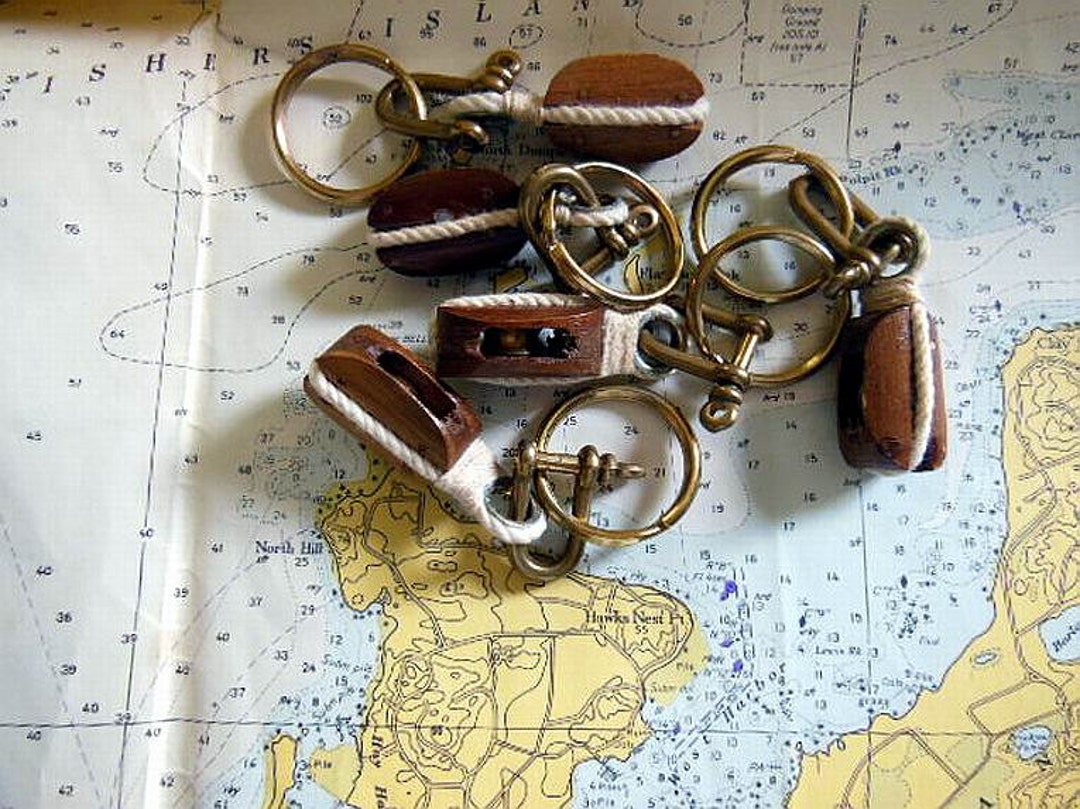 Vintage Nautical Key Chain Etsy