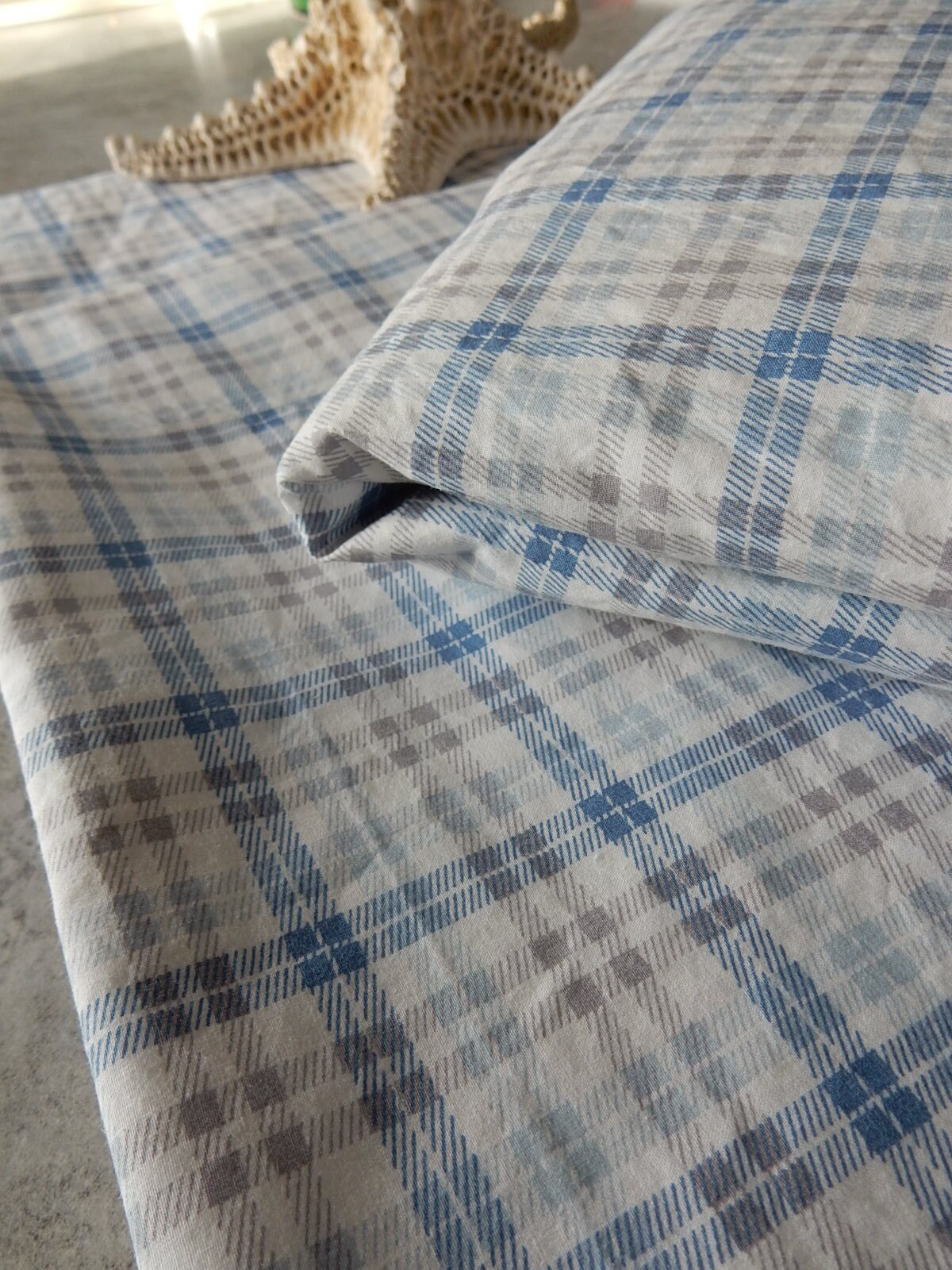 Vintage Set of Lauren for Ralph Lauren Pillowcases and Top Sheet