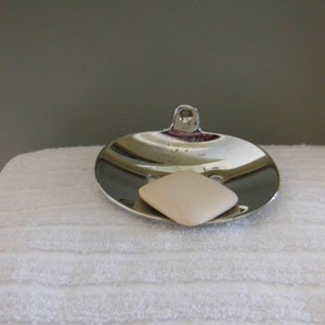 Mid Century Chrome Soap Dish off Old Passenger Liner Ships New/Old Stock