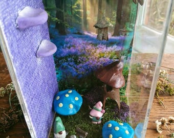 Gnome Themed Handmade Jumping Spider Enclosure | Decorative Spider Habitat | Triple Sealed Terrarium | Custom Spider Home | The Red Road