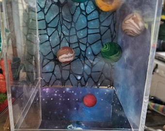 Space Themed Handmade Jumping Spider Enclosure | Decorative Spider Habitat | Triple Sealed Terrarium | Custom Spider Home | The Red Road