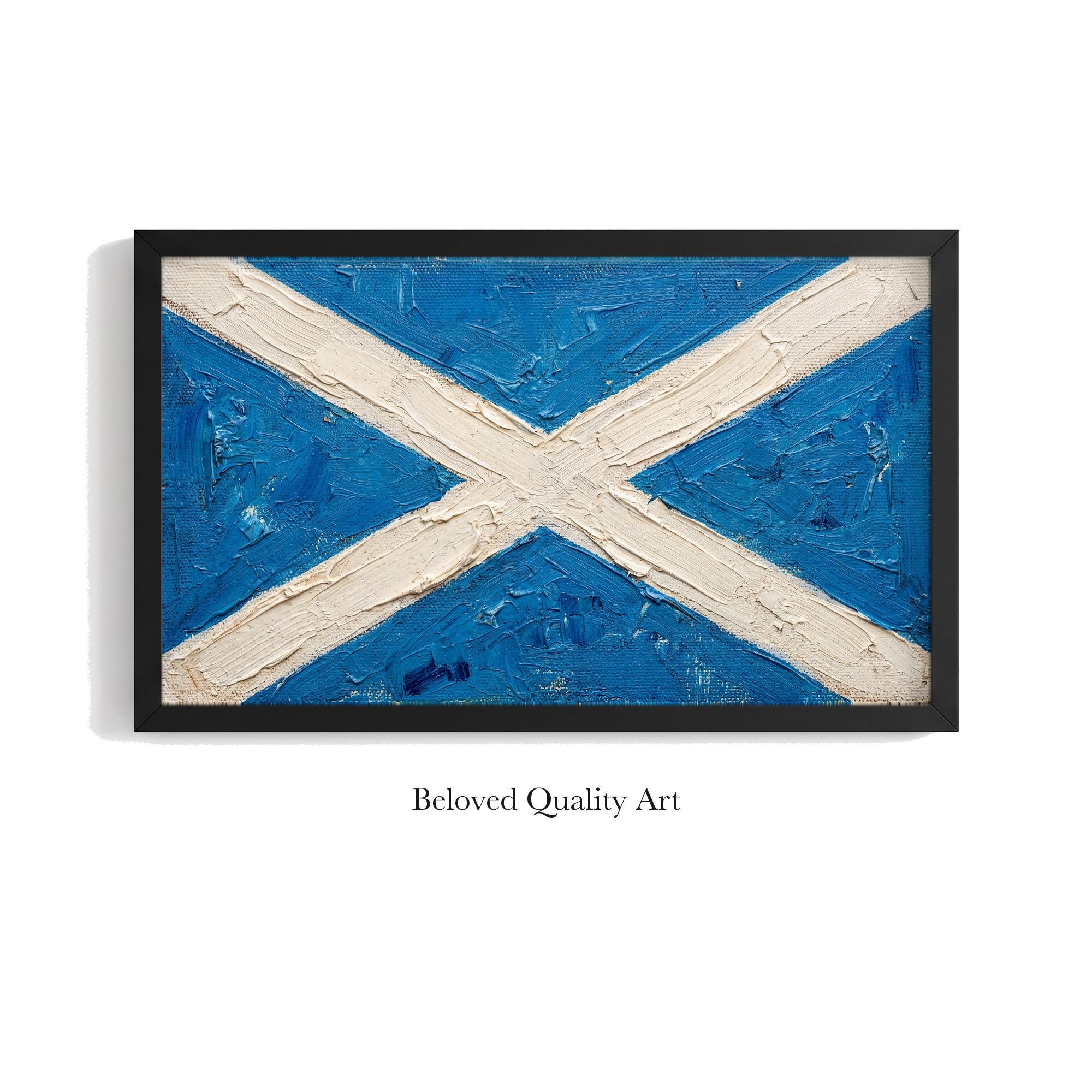 Vintage Scottish Flag Framed - Etsy