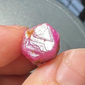 15.5ct Natural Raw Pink Ruby Hexagonal Crystal Corundum Specimen Luc Yen