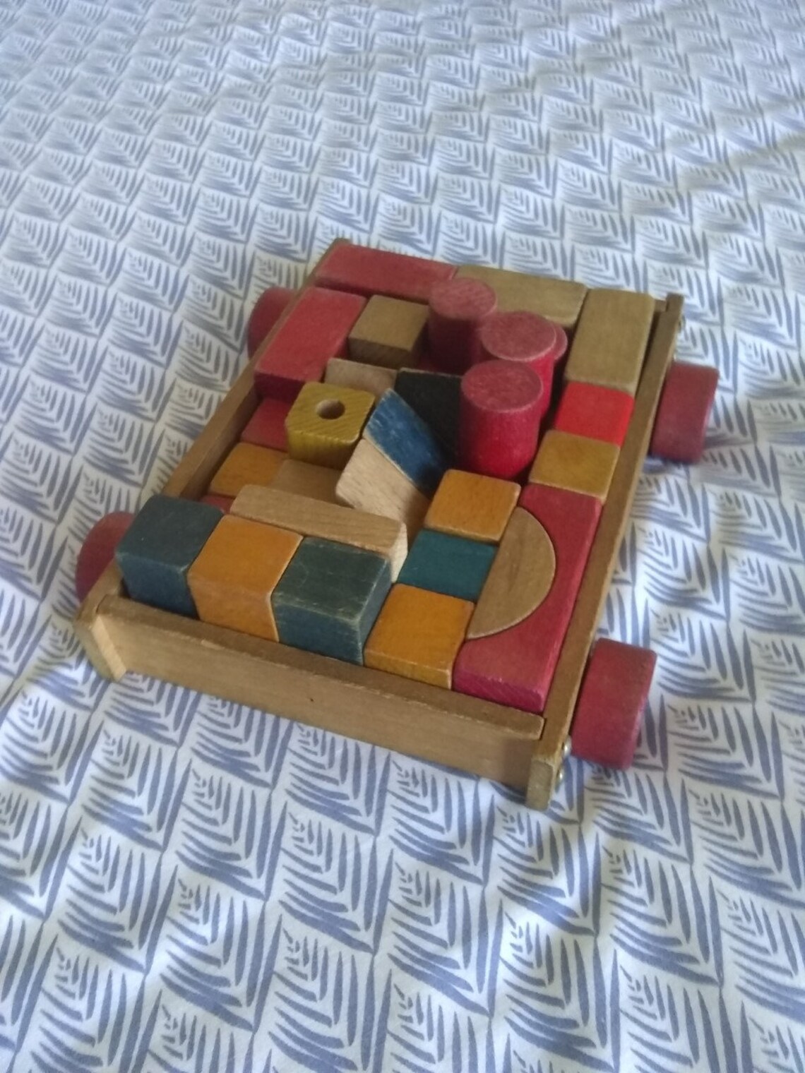 Vintage 1950s children's wooden building blocks and wooden Etsy