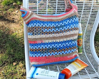 Coastal Beach Bag ~ Crochet PATTERN PDF ONLY