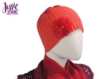 Cap-ulet - a cap (beanie) to go with your Juliette shawl - Crochet Hat PATTERN PDF ONLY